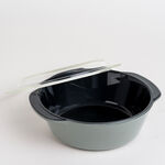Alberto green glass casserole with lid 1.5l image number 2