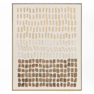 Homez wall art framed canvas wood, beige 80*100cm