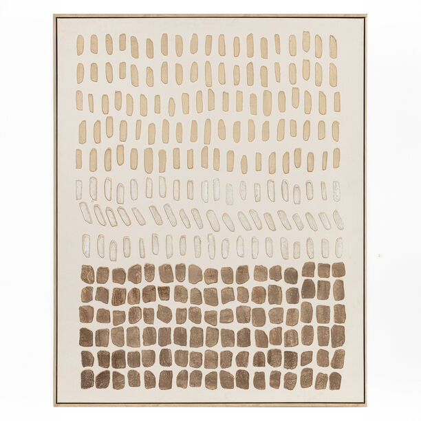 هومز لوحة جدارية كانفاس بإطار خشبي، بيج 80*100سم image number 0