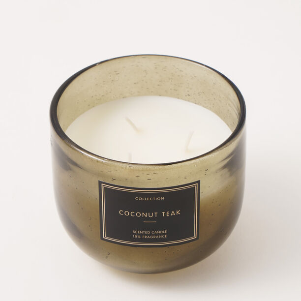 Coconut Teak Scented Glass Candle 230G image number 2