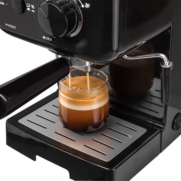 Sencor black stainless steel espresso machine 1450W, 1.5L image number 2