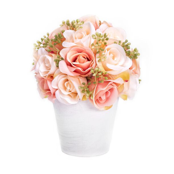 FLOWER ARRANGEMENT ROSE WITH VASE PINK image number 0