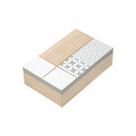 Tea Box 6 Sections Beige and Gray and White image number 0