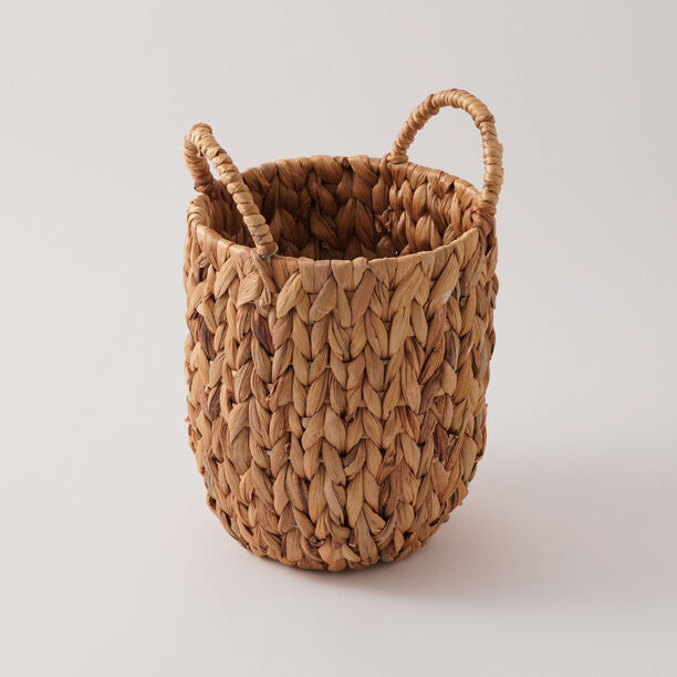 Homez Round Storage Basket Rattan, Beige 22*22*28Cm image number 0