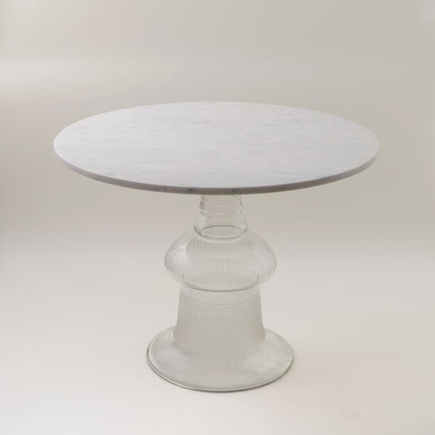 Homez marble center table 77*59cm, white image number 0