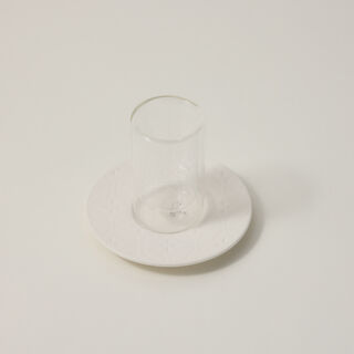 Dallaty white porcelain and glass Tea and coffee cups set 18 pcs