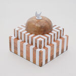 Homez Noorain Collection Decoration Item, White & Brown, 17.5*17.5*15 Cm image number 3