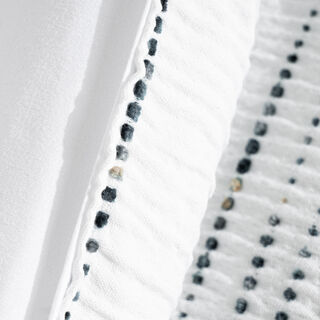 كوتاج طقم لحاف 6 قطع كينج مخطط أبيض، 220*240سم