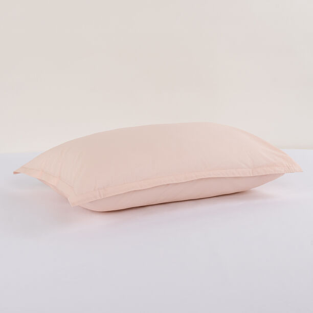 Boutique Blanche Pillow Cover Set 100% Cotton 200Tc Percale Standard Pink 75*50 Cm image number 3