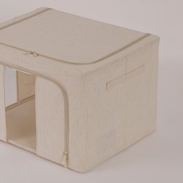 هومز منظم ملابس متوسط بوليستر، بيج 52*42*42 سم image number 2