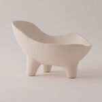 Homez Deep Ceramic Decor Bowl, Beige 26*17.5*17 Cm image number 0