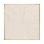 Homez wall art framed canvas wood, beige 100*100cm image number 0
