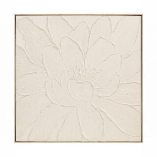 Homez wall art framed canvas wood, beige 100*100cm
