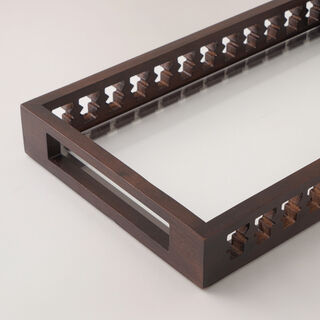 Dallaty Rectangular Serving Tray Roshn Collection, Brown 40*24*4Cm