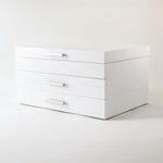 Homez 3 layer wooden jewelry box 36.5*27.5*19.5cm, white image number 0
