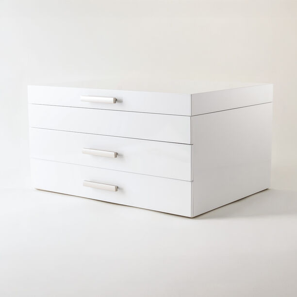 Homez 3 layer wooden jewelry box 36.5*27.5*19.5cm, white image number 0