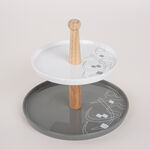 Calligraphy 2 Tier Cake Plate  image number 0