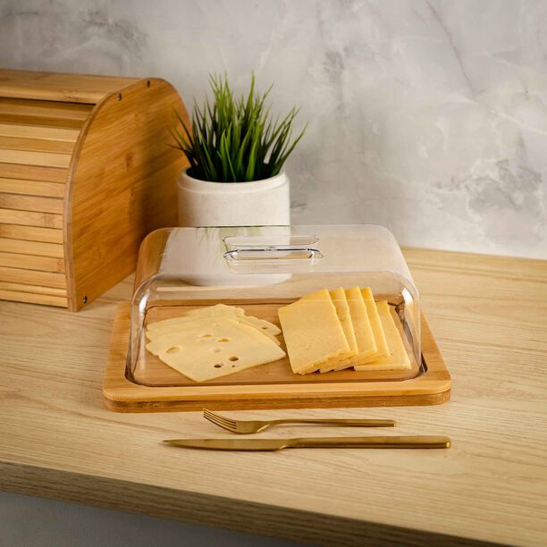 وعاء خشب بغطاء لحفظ الجبنة من البرتو image number 0