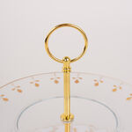 2 TIER GLASS SERVING STAND image number 2