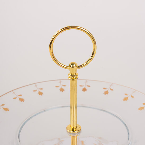 2 TIER GLASS SERVING STAND image number 2