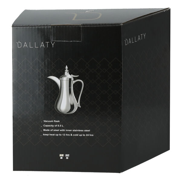 Dallaty Vacuum Flask Classic Full Silver 0.5L image number 1