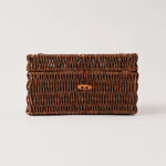 Homez plastic storage basket, brown 23*23*12.5 image number 3