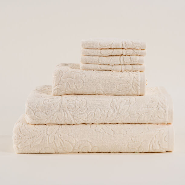 Boutique Blanche Ivory 100% Cotton Plush Velour Bath Towel 70*140 Cm image number 2