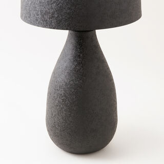 هومز مصباح طاولة من معدن وخشب، أسود 26*26*54سم