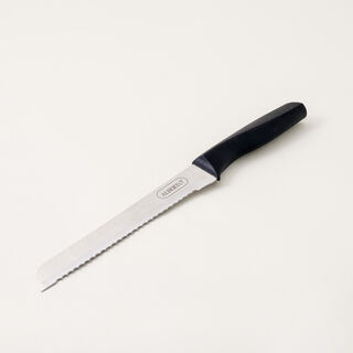 Alberto 6 piece stainless steel and black wood knife block set