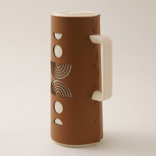 Dallaty leather vacuum flask 1L beige