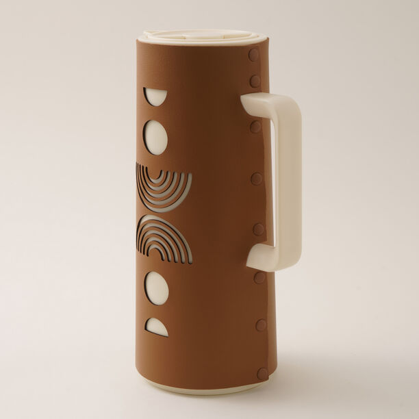 Dallaty leather vacuum flask 1L beige image number 1