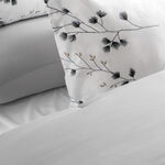 Cottage Microfiber King Comforter 6 Pcs Set, White/Grey, 230*250Cm image number 3