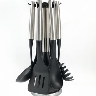 6 Pcs Cooking Utensils With Rotating Stand