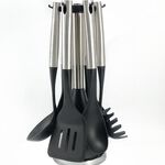 6 Pcs Cooking Utensils With Rotating Stand image number 1