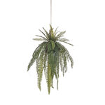 Homez artificial plant nephrolepis fern hanging in pot, green 50*50*85cm image number 0