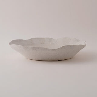 Homez Ceramic Decor Plate, Beige 36*36*7.5 Cm