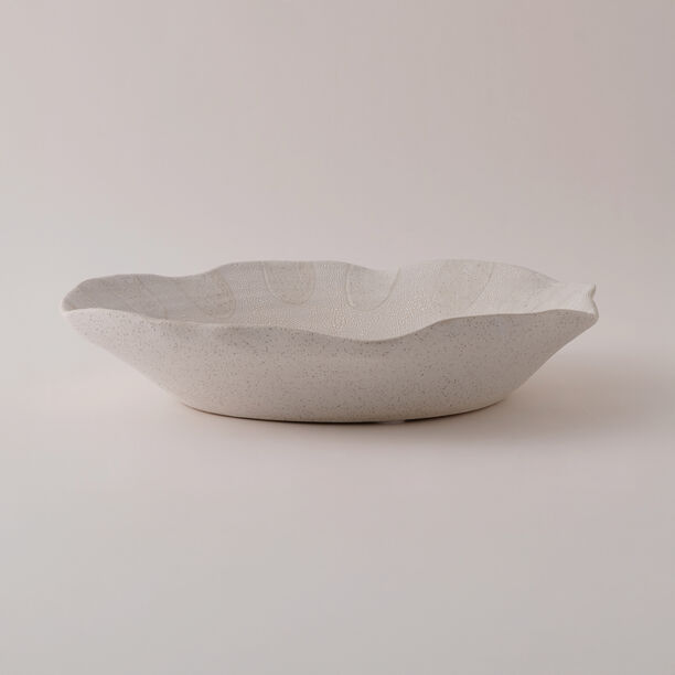 Homez Ceramic Decor Plate, Beige 36*36*7.5 Cm image number 0