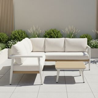 Homez Aluminum Sofa Set 3Pcs Vava Collection, White