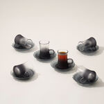 Dallaty tea set 12 pcs frosted glass grey image number 5