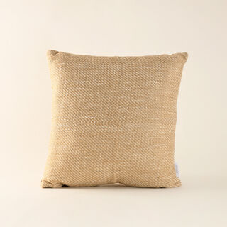 Cottage Jacquard Jute Cotton Cushion, Beige 45*45Cm