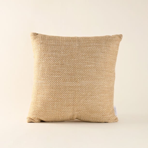 Cottage Jacquard Jute Cotton Cushion, Beige 45*45Cm image number 0