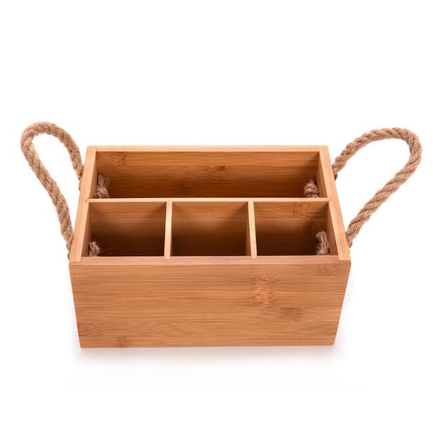 صندوق بامبو لحفظ أدوات المائدة  من البرتو image number 1