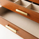 Homez 3 layer wooden jewelry box 25.4*20.3*34.3cm, brown image number 3