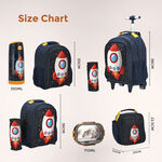 Large backpack with pencil case  ,15 inches , Rocket image number 2