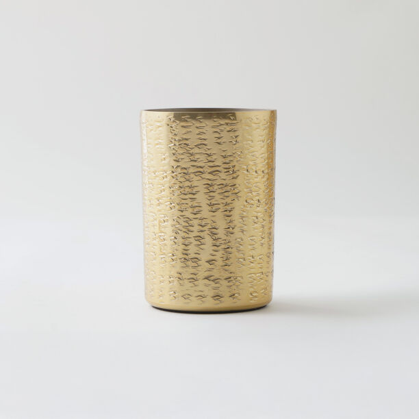 Homez aluminium tumbler, gold 7*7*11 cm image number 0