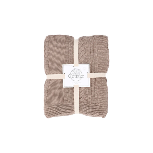 100% Cotton Knitted Throw image number 1