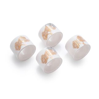 La Mesa Porcelain Napkin Rings Set 4 Pieces Golden Garden