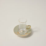 Dallaty green and gold Tea and coffee cups set 28 pcs image number 2