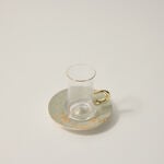 Dallaty green and gold Tea and coffee cups set 28 pcs image number 2