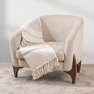 Texture woven throw 130*170cm grey